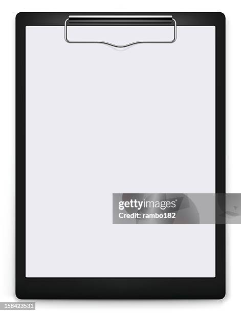 ilustraciones, imágenes clip art, dibujos animados e iconos de stock de portapapeles - tablilla con sujetapapeles