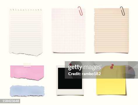 Note carta e Post-it Note carta e Post-it