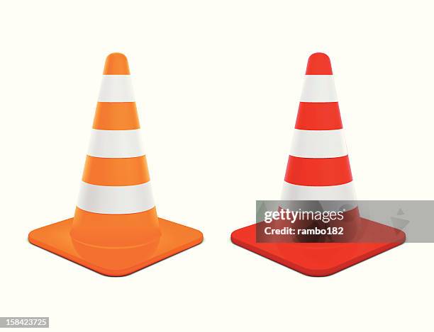 traffic cones - cone stock illustrations