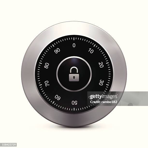 combination lock - combination lock stock illustrations