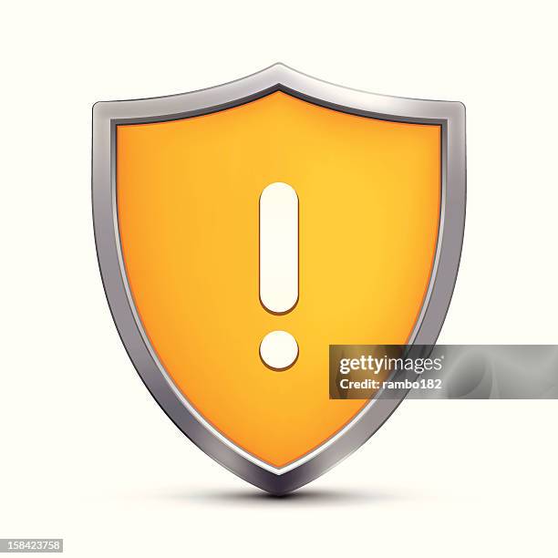 warning sign - shield stock illustrations