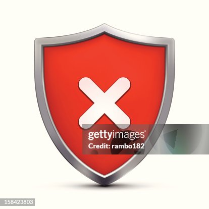 Shield with Negative Symbol Shield with Negative Symbol