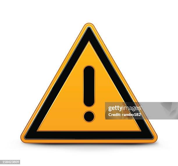 warning sign - caution triangle stock illustrations