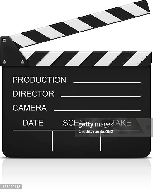 filmmaker's clapboard against white background - film industry 幅插畫檔、美工圖案、卡通及圖標