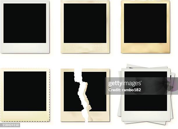 stockillustraties, clipart, cartoons en iconen met photoframes - black studio