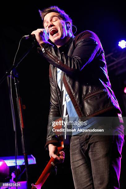 Singer/songwriter Andy Grammer performs onstage at The 3rd Annual Salvation Army Rock The Red Kettle Concert at Nokia Theatre L.A. Live on December...