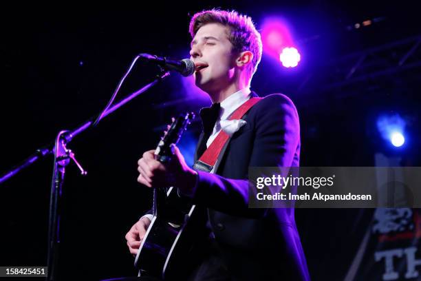Lead vocalist Ryan Follese of Hot Chelle Rae performs onstage at The 3rd Annual Salvation Army Rock The Red Kettle Concert at Nokia Theatre L.A. Live...