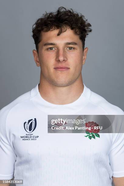 Henry Arundell of England pose for a portrait at The Lensbury on July 05, 2023 in Teddington, England.