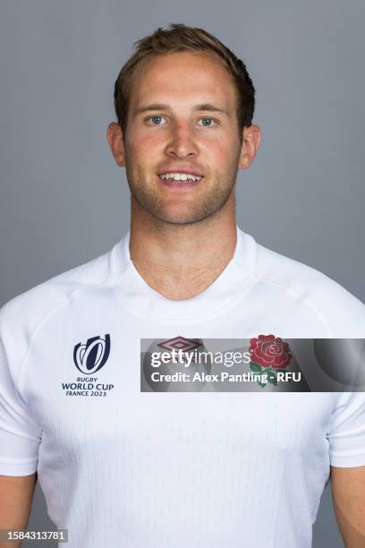 Max Malins of England pose for a portrait at The Lensbury on July 05, 2023 in Teddington, England.