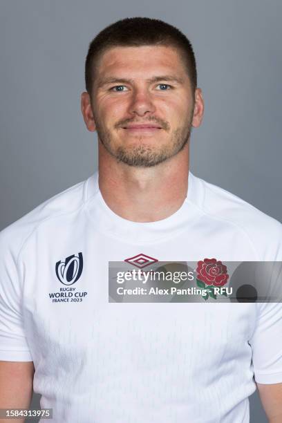 Owen Farrell of England pose for a portrait at The Lensbury on July 05, 2023 in Teddington, England.