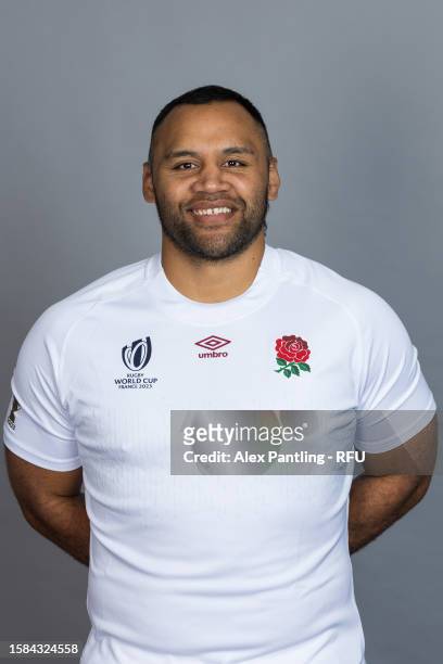 Billy Vunipola of England pose for a portrait at The Lensbury on July 05, 2023 in Teddington, England.