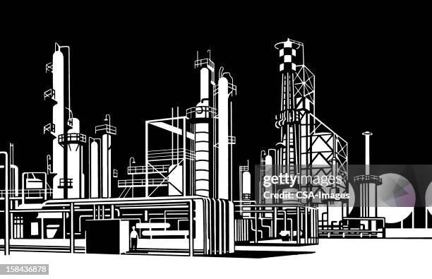 Refining Drawing 446 Chemical Refinery Line Drawing High Res Illustrations - Getty Images
