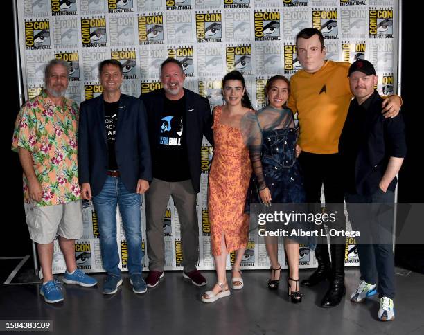 Gary Miereanu, Michael Edmonds, Jeff Annison, Rachel Lyons, Katya Echazarreta, David Baxter and Alexandre O. Philippe attend the William Shatner: You...