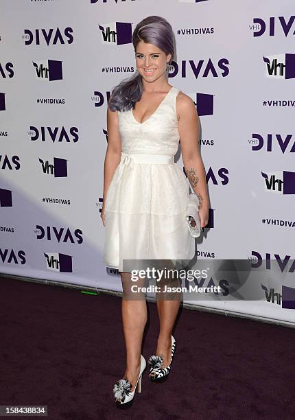 Television personality Kelly Osbourne arrives at "VH1 Divas" 2012 held at The Shrine Auditorium on December 16, 2012 in Los Angeles, California.