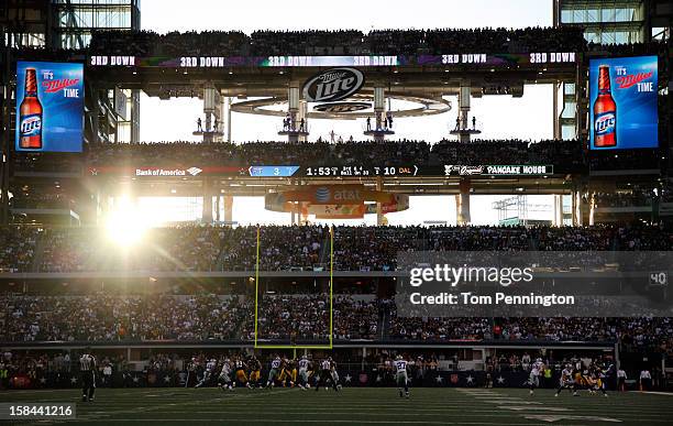 General view as the Dallas Cowboys take on the Pittsburgh Steelers at Cowboys Stadium on December 16, 2012 in Arlington, Texas. The Dallas Cowboys...