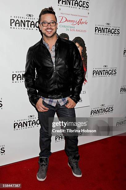 Jai Rodriguez attends 'Donny & Marie Christmas In Los Angeles' opening night at the Pantages Theatre on December 4, 2012 in Hollywood, California.