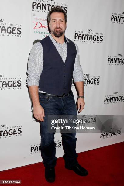 Joey Fatone attends 'Donny & Marie Christmas In Los Angeles' opening night at the Pantages Theatre on December 4, 2012 in Hollywood, California.