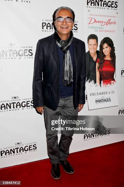 Iqbal Theba attends 'Donny & Marie Christmas In Los Angeles' opening night at the Pantages Theatre on December 4, 2012 in Hollywood, California.