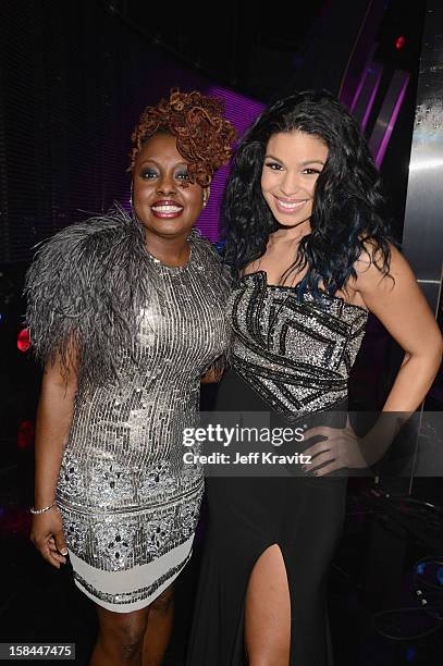 Singers Ledis and Jordin Sparks attend "VH1 Divas" 2012 at The Shrine Auditorium on December 16, 2012 in Los Angeles, California.