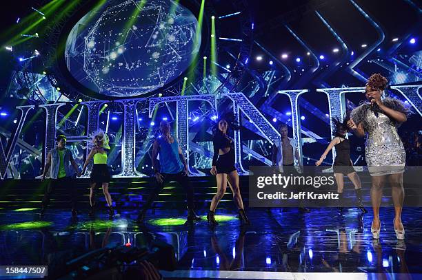 Singer Ledisi performs on stage at "VH1 Divas" 2012 at The Shrine Auditorium on December 16, 2012 in Los Angeles, California.