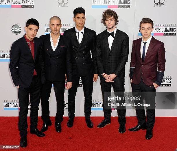 The Wanted arrives for the 40th Anniversary American Music Awards - Arrivals held at Nokia Theater L.A. Live on November 18, 2012 in Los Angeles,...