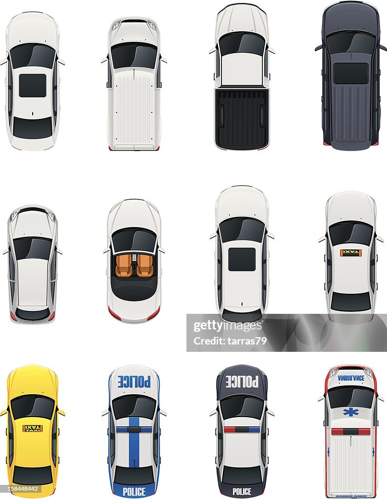 Create Car Top View Top View Cars Set High-Res Vector Graphic - Getty Images