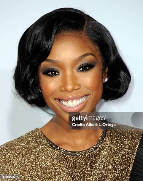 Singer Brandy arrives for the 40th Anniversary American Music Awards - Arrivals held at Nokia Theater L.A. Live on November 18, 2012 in Los Angeles,...