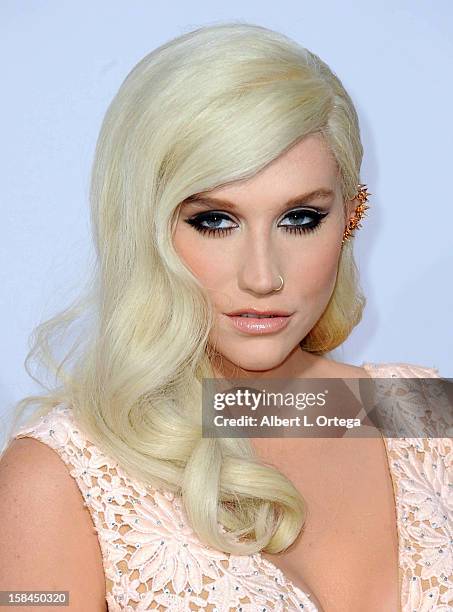 Singer Ke$ha arrives for the 40th Anniversary American Music Awards - Arrivals held at Nokia Theater L.A. Live on November 18, 2012 in Los Angeles,...