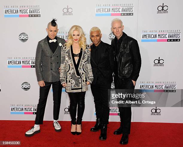 Band No Doubt arrives for the 40th Anniversary American Music Awards - Arrivals held at Nokia Theater L.A. Live on November 18, 2012 in Los Angeles,...
