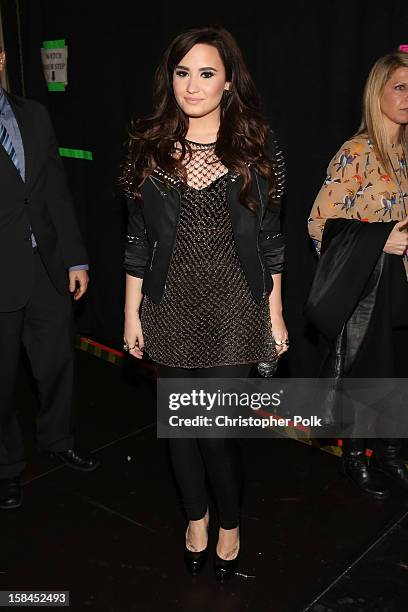 Singer Demi Lovato attends "VH1 Divas" 2012 at The Shrine Auditorium on December 16, 2012 in Los Angeles, California.