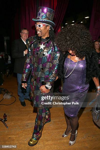 Singer Bootsy Collins and Patti Collins attend "VH1 Divas" 2012 at The Shrine Auditorium on December 16, 2012 in Los Angeles, California.