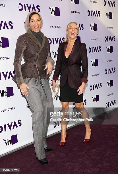 Television personalities Nicole Murphy and Jessica Canseco attend "VH1 Divas" 2012 at The Shrine Auditorium on December 16, 2012 in Los Angeles,...