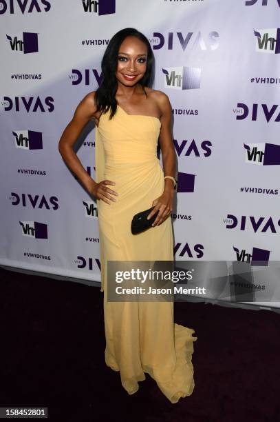 Musician Malina Moye arrives at "VH1 Divas" 2012 held at The Shrine Auditorium on December 16, 2012 in Los Angeles, California.