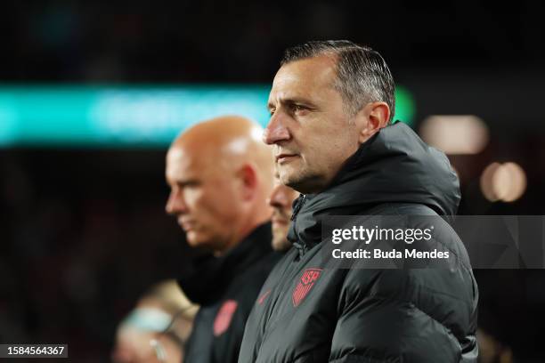 Vlatko Andonovski, Head Coach of USA, is seen during the FIFA Women's World Cup Australia & New Zealand 2023 Group E match between Portugal and USA...