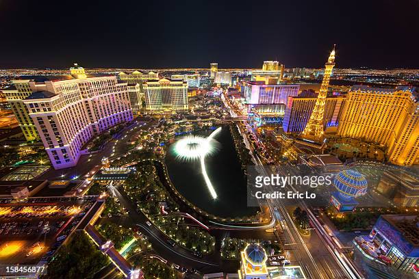 glowing night - las vegas stock pictures, royalty-free photos & images