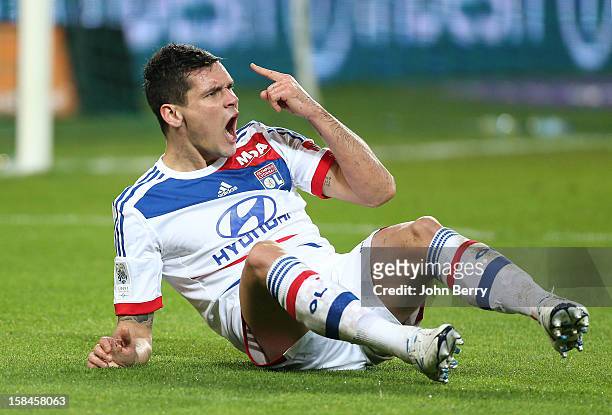 Dejan Lovren of Lyon reacts during the French Ligue 1 match between Paris Saint Germain FC and Olympique Lyonnais OL at the Parc des Princes stadium...