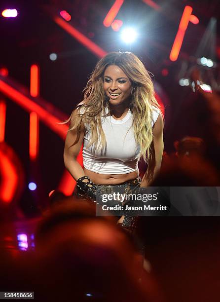 Singer Ciara onstage at 'VH1 Divas' 2012 held at The Shrine Auditorium on December 16, 2012 in Los Angeles, California.