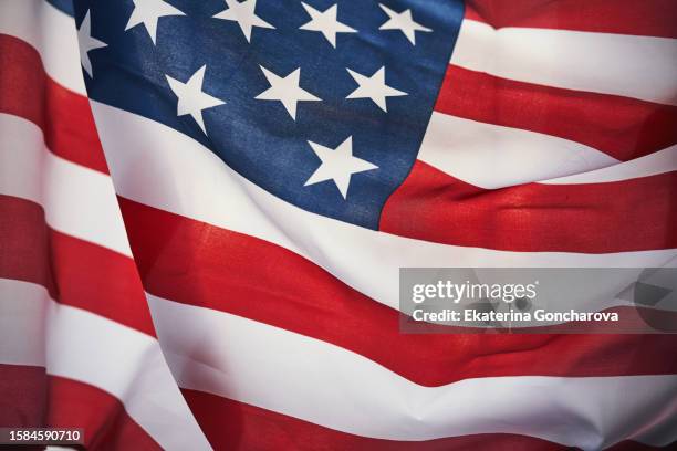 close up of a stars and stripes usa flag - american flag stock pictures, royalty-free photos & images