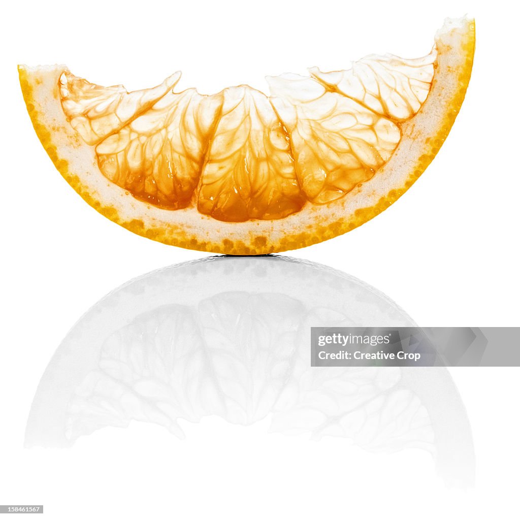 Thin slice of grapefruit