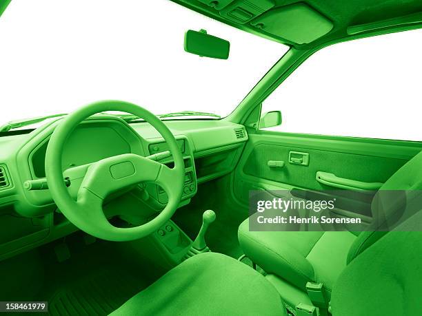 green car, environment. - gear shift stockfoto's en -beelden