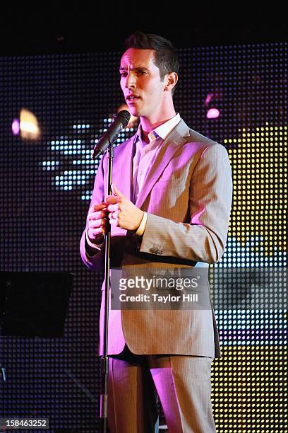 White House Correspondent Ari Shapiro performs during the "A Better Holiday" Concert Benefiting The It Gets Better Project at XL Nightclub on...