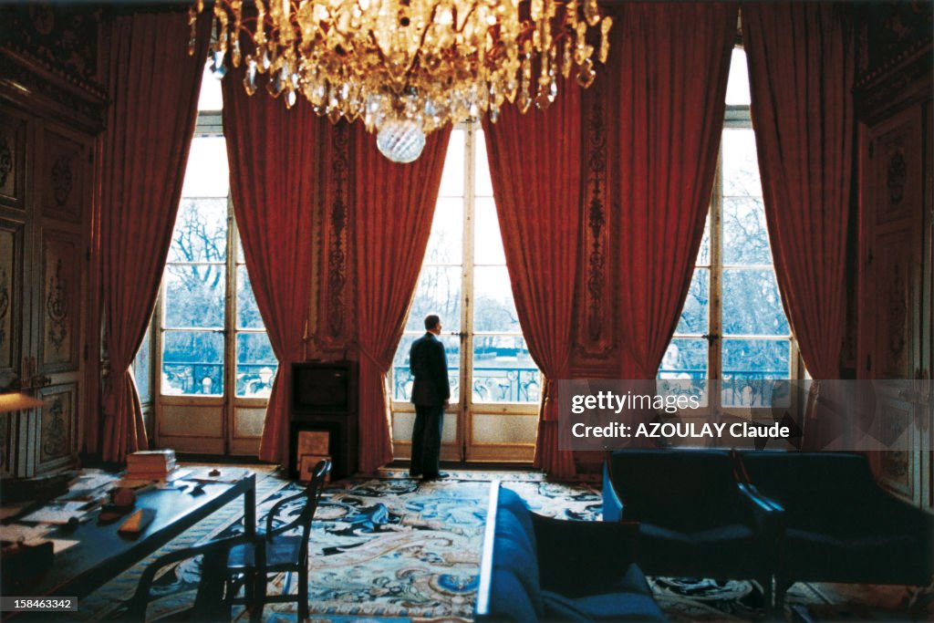 Francois Mitterrand at the Elysee Palace