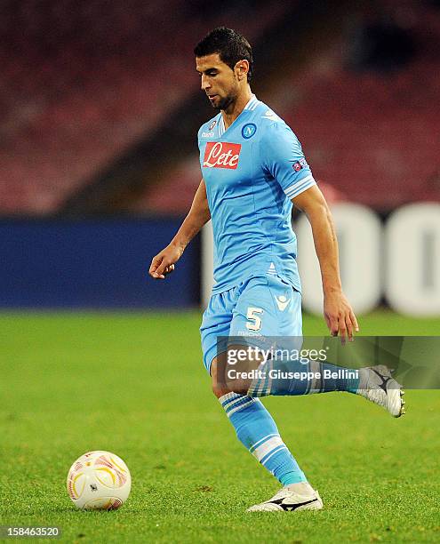 Miguel Britos of SSC Napoli in action during the UEFA Europa League Group F match between SSC Napoli and FC Dnipro Dnipropetrovsk at Stadio San Paolo...