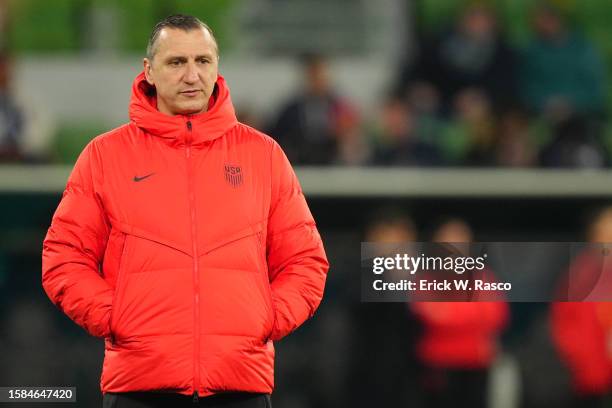 World Cup: USA coach Vlatko Andonovski looks on vs Sweden during a Round of 16 match between Winner Group G and Runner Up Group E at Melbourne...