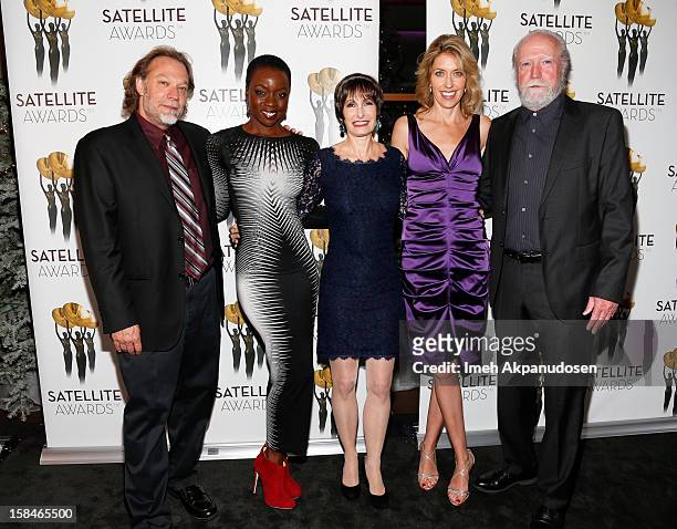 Special effects artist Gregory Nicotero, actress Danai Gurira, producers Gale Anne Hurd and Denise M. Huth, and actor Scott Wilson attend...