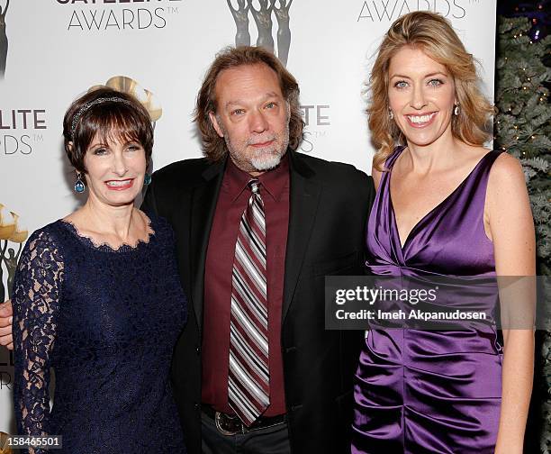 Producer Gale Anne Hurd, special effects artist Gregory Nicotero, and producer Denise M. Huth attend International Press Academy's 17th Annual...