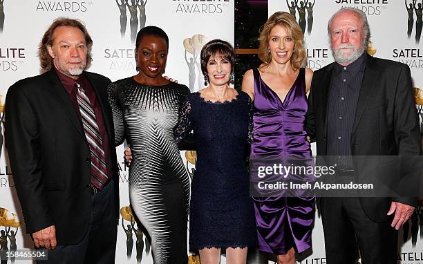 Special effects artist Gregory Nicotero, actress Danai Gurira, producers Gale Anne Hurd and Denise M. Huth, and actor Scott Wilson attend...