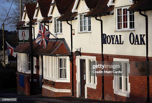 General view of the Royal Oak public house is seen in the village of Shrewton on December 17, 2012 near Amesbury, England. Detectives investigating...