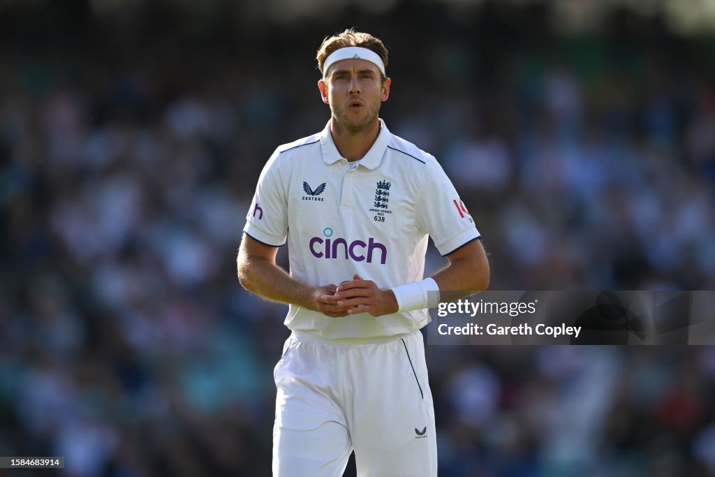 Stuart England. The Rack Stuart Broad of England during Day Five of the LV= Insurance Ashes ...