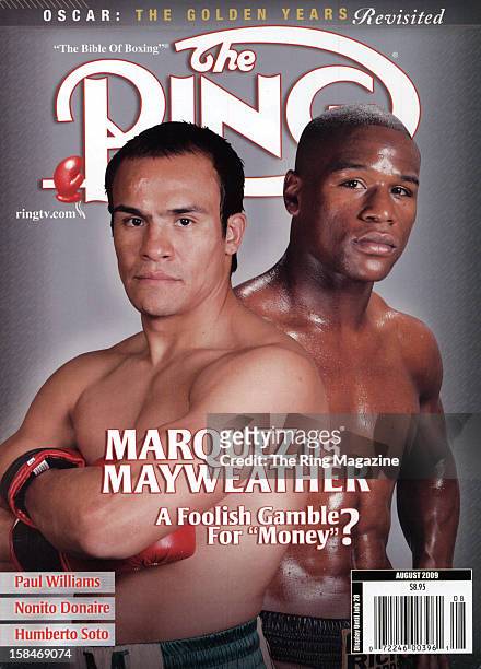 Ring Magazine Cover - Floyd Mayweather Jr. And Juan Manuel Marquez on the cover.